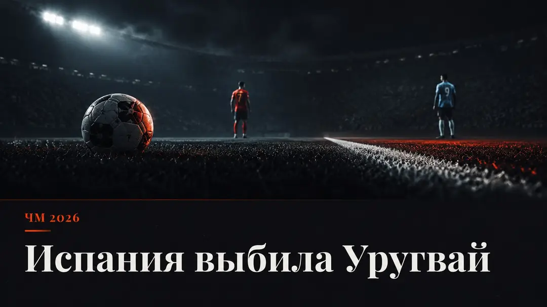 Абстрактная футбольная сцена после матча Испания Уругвай на чемпионате мира 2026