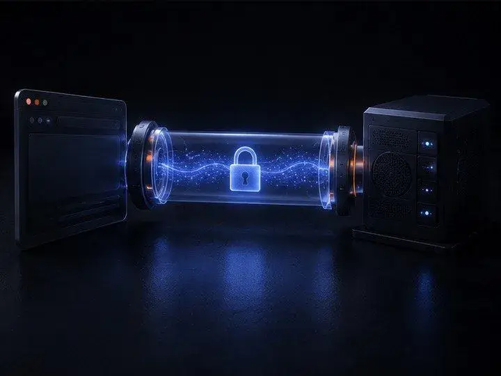 Защищённый HTTPS-канал между браузером и сервером в тёмной техно-сцене