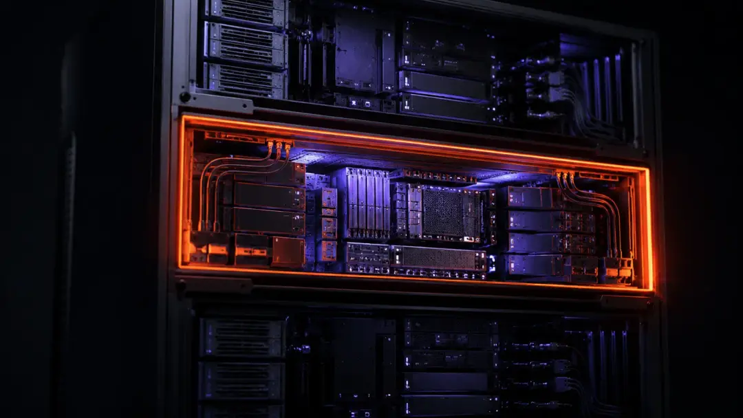 Серверная стойка с выделенной виртуальной секцией VPS