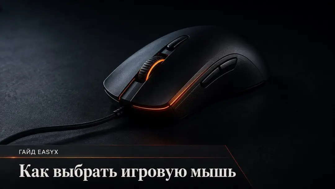 Игровая мышь на тёмном фоне как символ выбора под свой бюджет и стиль игры
