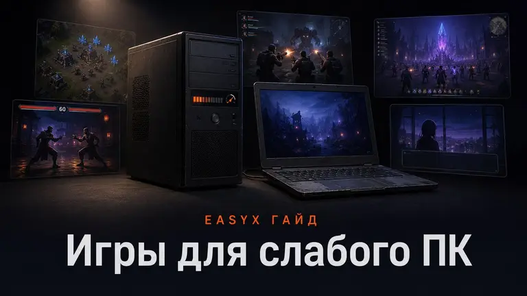 Старый ПК и ноутбук с подборкой лёгких бесплатных игр