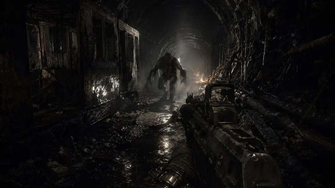 Геймплей Metro 2039 — боевые сцены в тёмных туннелях