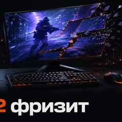 Игровой монитор с визуальным эффектом фриза в CS2