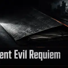 Папка расследования на тёмном столе как символ Resident Evil Requiem