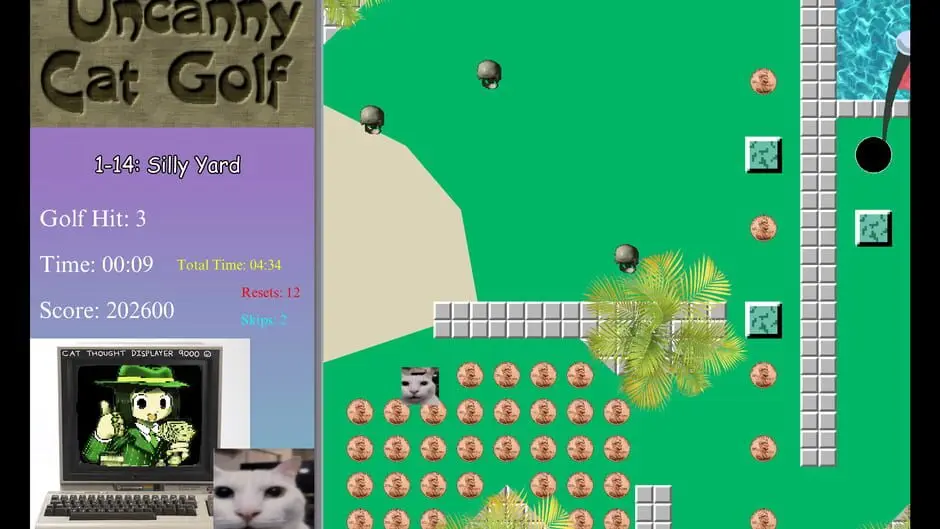 Uncanny Cat Golf — скриншот 1
