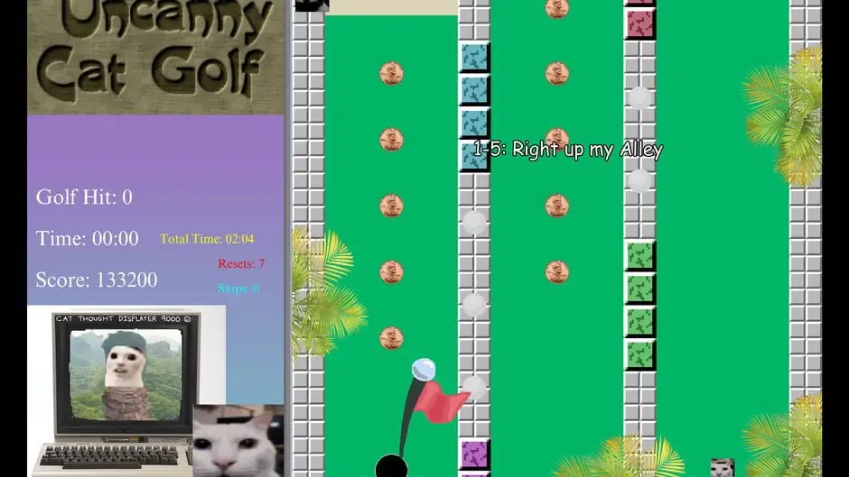 Uncanny Cat Golf — скриншот 2