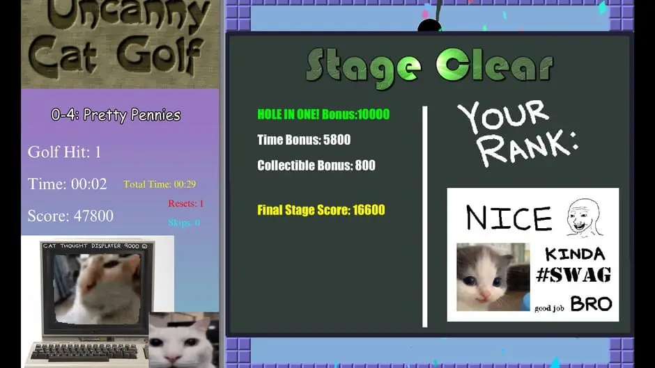 Uncanny Cat Golf — скриншот 3