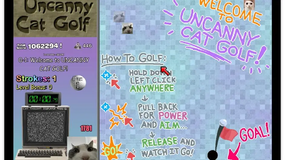 Uncanny Cat Golf — скриншот 4