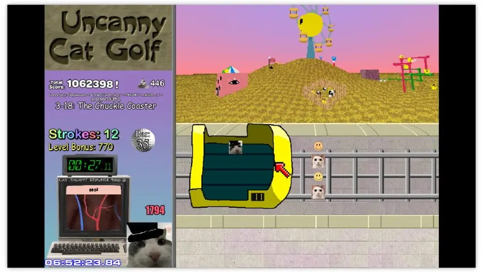 Uncanny Cat Golf — скриншот 8