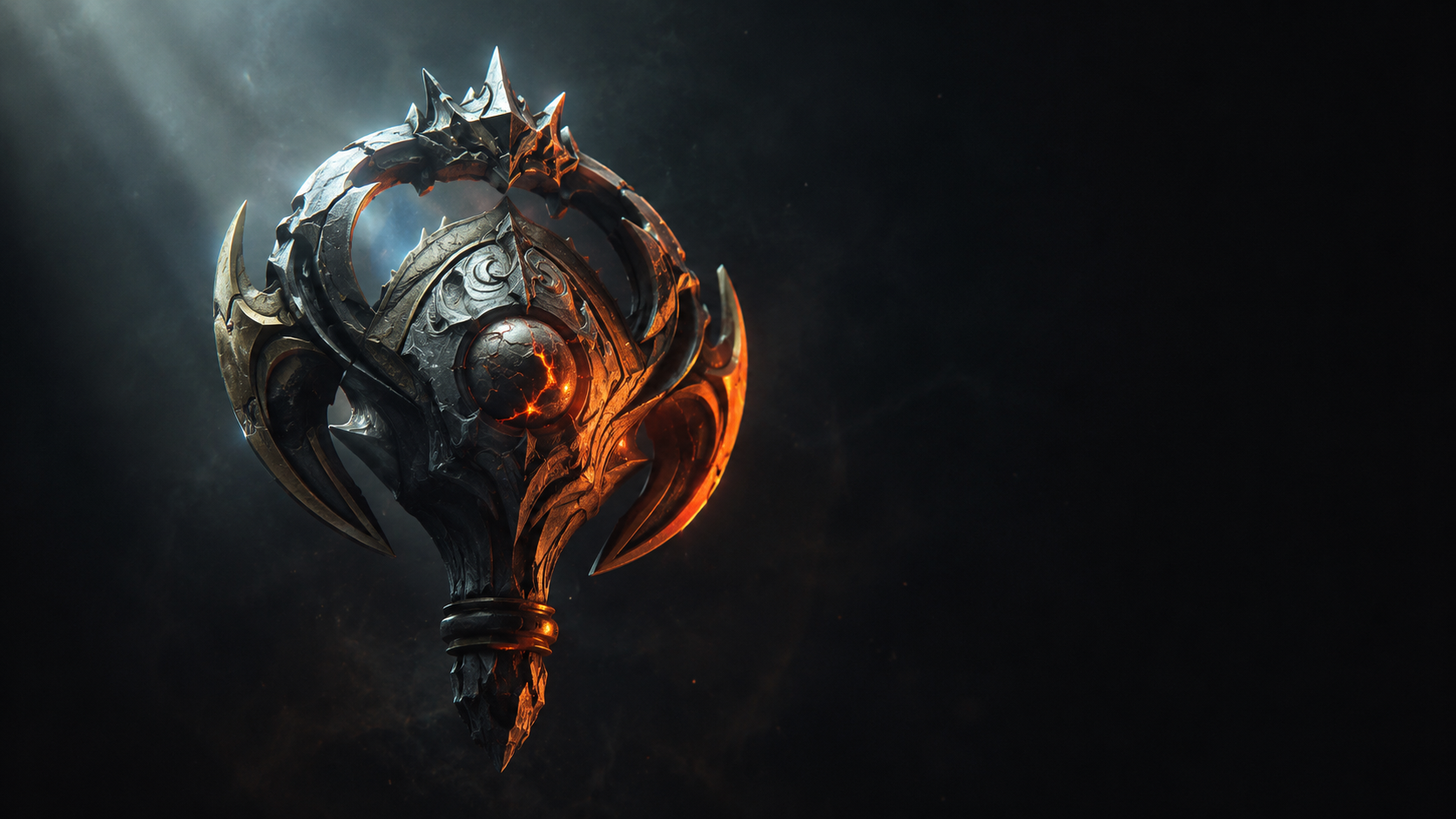 Трофей арены Dota 2 в драматичном свете